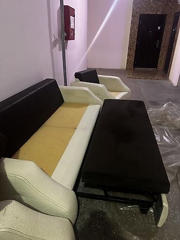 ucuz perde: İşlənmiş, Divan, 2 kreslo, Divan, Bazasız, Açılan — 7
