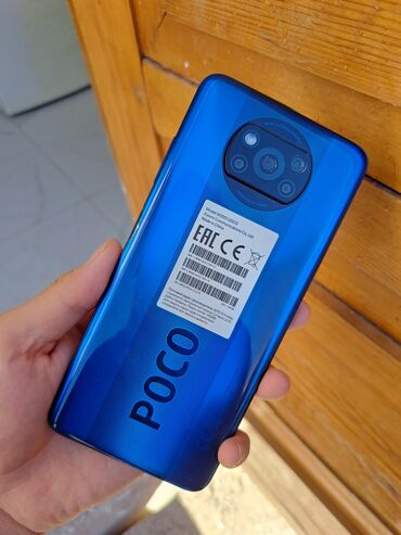 телефон жалабат: Poco X3 NFC, Б/у, 128 ГБ, цвет - Синий, 1 SIM, 2 SIM