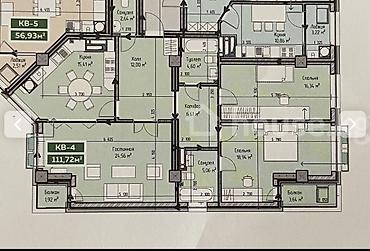 дом варонцовка: 3 комнаты, 111 м², 6 мкр Элитка, 7 этаж, ПСО (под самоотделку) — 2