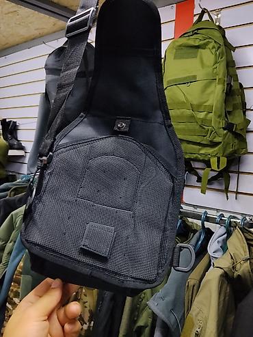 cordura: Тактическая однолямочная сумка/слинг, цвет черный. - Компоновка — 2
