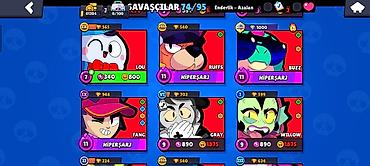 Mühasibat uçotu: Brawl Stars oyunu üçün inkişaf etmiş hesab Xüsusiyyətlər: - Kupa — 9