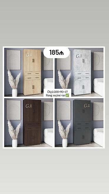 lovhe: Çoxfunksiyalı şkaf - Ölçü: 200×90×47 sm (şəkildə göstərilib) - Rəng — 1