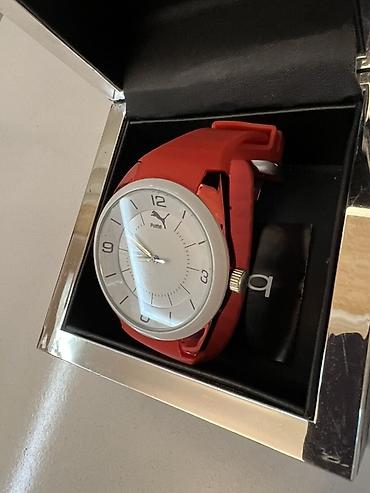 Aksesuarlar: Puma qol saatı - Korpus: dairəvi, metal çərçivə - Rəng: qırmızı — 1