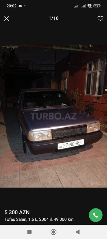 tofas: Tofas : 1.6 l | 2004 il 49000 km Sedan