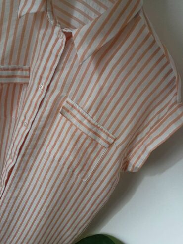 bodi košulja: L (EU 40), Cotton, Stripes, color - peach