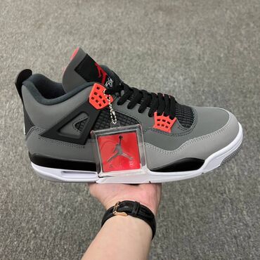 muške patike deichmann: Air Jordan 4 AJ4 retro infracrvene crne sive crvene infracrvene niske