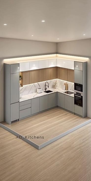 кухный сервант: Угловая кухонная мебель AD_Kitchens - Современный — 2