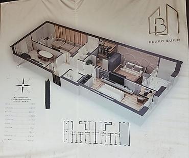 Продажа квартир: 3 комнаты, 88 м², ул. Калык Акиева Элитка, 8 этаж, ПСО (под самоотделку) — 1