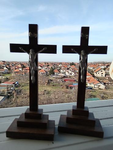 Stare vaze i dekor: Crkveni liturgijski set – komplet - Dva drvena krsta sa korpusom — 10