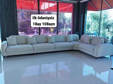 Divanlar: Künc divan kolleksiyası - Müasir dizaynlı L-şəkilli künc divanlar - — 36