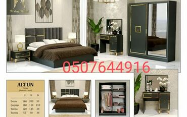 Yataq otağı dəstləri: İkinəfərlik çarpayı, Termo, Dolab, 2 tumba, Azərbaycan, Yeni — 21