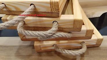 Tacne: Drveni poslužavnici – ručni rad - Materijal: puno drvo (masiv), sa — 4