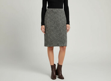 czerwone spódniczka w białe grochy: Women`s skirt, size M