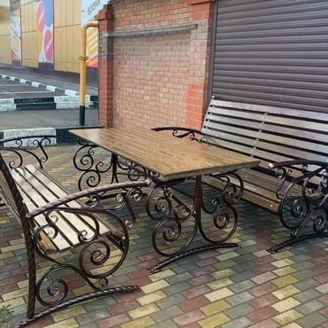 Bağ, çöl masa və oturacaq dəstləri: Metal EN MMC olaraq istədiyiniz forma və ölçüde demir işlerinin — 21