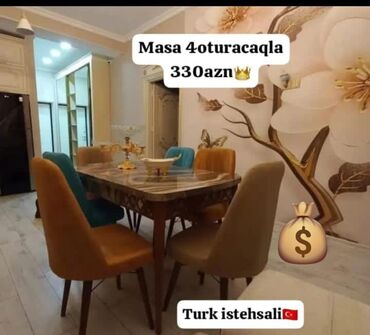 kafe stol stullari: Masa ve oturacaq rəng seçimi var