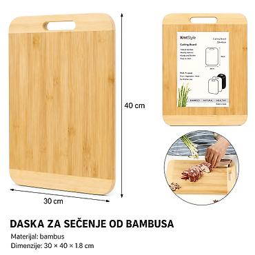 KMT Dvobojna daska za sečenje od bambusa 2407335-A - Opis: Daska za