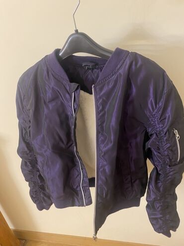 Digər qadın geyimləri: Bənövşəyi rəngli 8-10 yaş uşağ üçün qısa rahat və isti bomber (158-161