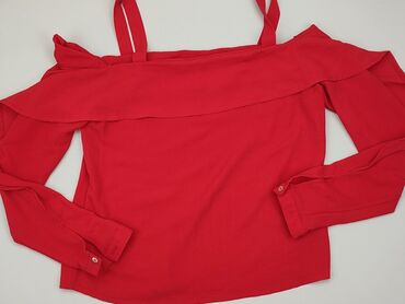 czerwona bluzki damskie krótki rękaw: Bluzka Damska, S, stan - Idealny