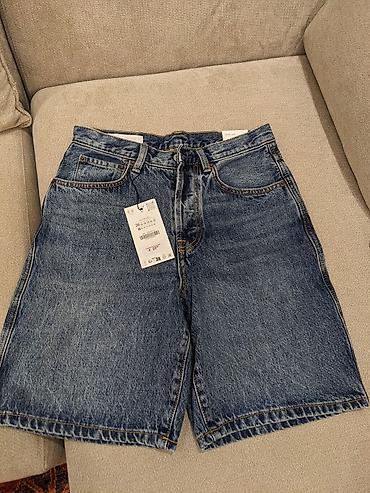 zar: Мужские шорты, S, M, Zara, Новый, цвет - Синий, Самовывоз — 2