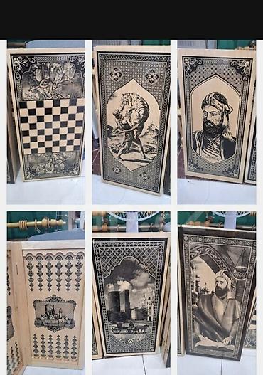 Nərdlər: Taxta nərd dəsti - Material: təbii ağacdan hazırlanmış qatlanan lövhə — 6