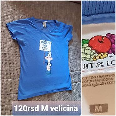 legend zenske majice: Plava ženska majica kratkih rukava, brend Fruit of the Loom. Veličina — 1