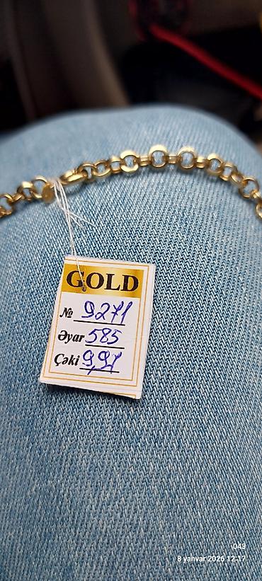 Zərgərlik əşyaları: Boyunbağı, Tiffany, Sarı qızıl, 585 Əyar, 9 g — 1