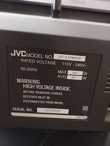 televizor kransteyn: Televizor işləyir JVC kineskop televizoru – model AV-21FMG3B Diaqonal — 2
