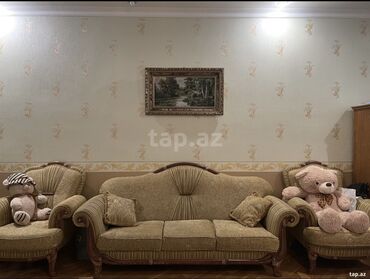 iki yerli divan: Б/у, Классический диван, Журнальный стол, 2 кресла, Без подьемного механизма, Нераскладной