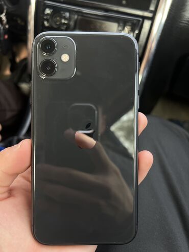 телефон 6700: IPhone 11, Колдонулган, 128 ГБ, Jet Black, 75 %