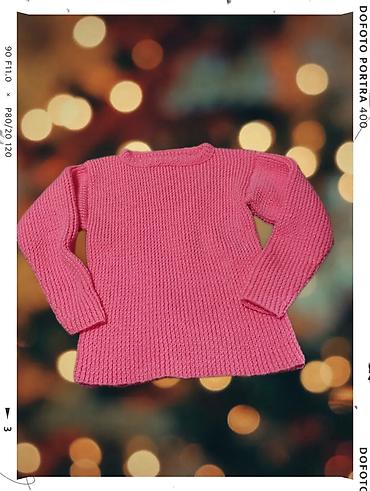 cari: Džemper pink boje nov, ručno pleten. Obim grudi 86 cm, dužina 57 cm — 1