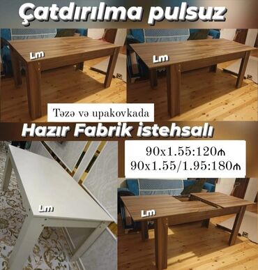 stolllar: Гостиный стол, Новый, Нераскладной, Прямоугольный стол, Азербайджан