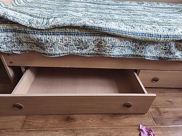 bunk bed: Односпальная кровать, Б/у, С матрасом, длина - 195 см — 2