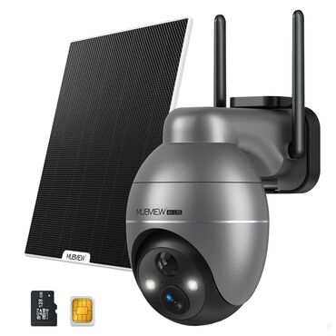 gizli kameralar mini: Kamera 4G sim kartli SOLAR 360° smart kamera 3MP Full HD 64gb yaddaş