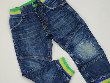 Jeansowe: Spodnie jeansowe, H&M, 3-4 lat, 104, stan - Dobry