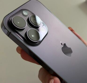 телфон б у: IPhone 14 Pro, Б/у, 256 ГБ, Deep Purple, Кабель, Коробка, 83 %