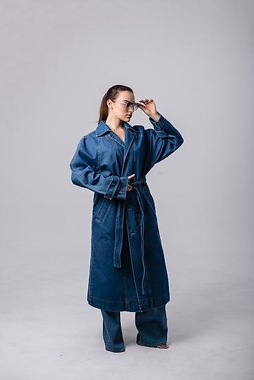 Верхняя одежда: Пальто, Тренчкот, Осень-весна, Длинная модель, С поясом, S, M, L — 8