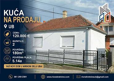 Houses for sale: Na prodaju useljive 2 kuće u mirnom delu Uba! Ukupna površina 180m2 — 1