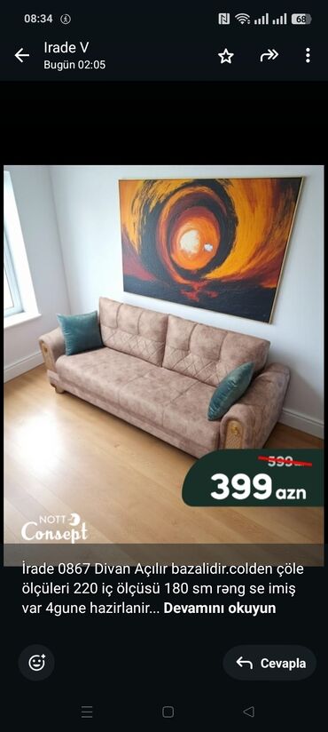 Çarpayılar: İrade 0867 Divan Açılır bazalidir.colden çöle ölçüleri 220 iç ölçüsü