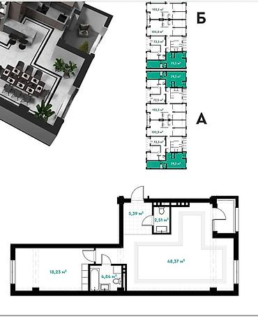 Новостройки от застройщика: Строится, Элитка, 2 комнаты, 72 м² — 14