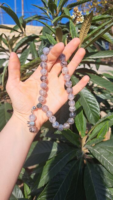 Təsbehlər: Təbii daşlardan hazırlanmış tesbih - Material: şəffaf-qonur tonlarda — 20