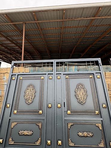ev qapıları və darvazalar: Məhsul təsviri: - İkiqat açılan metal darvaza modelləri - Üst hissədə — 1