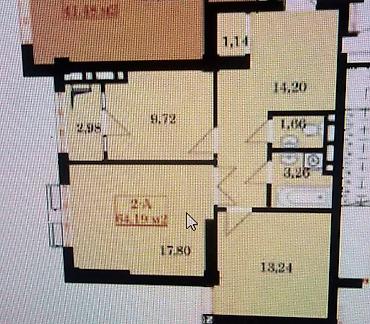 Продажа квартир: 2 комнаты, 65 м², Средний Джал 12 этаж, Требуется ремонт — 3