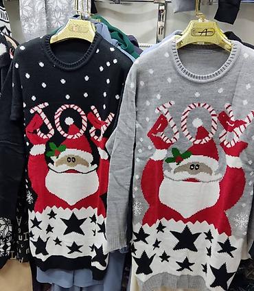 Кофты, свитеры: Новогодние свитера размер стандар 44/46/48/ вязанные тёплые — 1