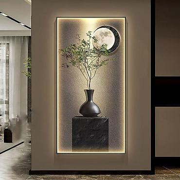 Dekorativ divar paneli – LED arxa işıqlandırmalı müasir interyer