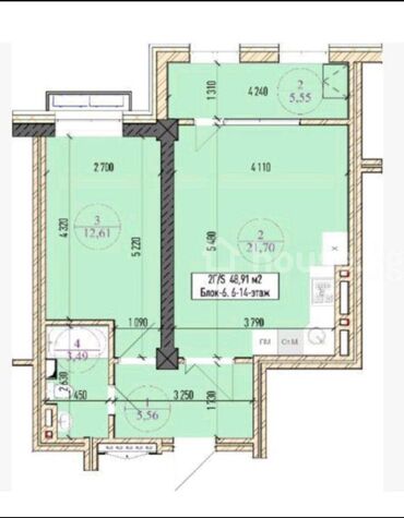 продаю квартиру английский квартал: 2 комнаты, 49 м², Элитка, 12 этаж, ПСО (под самоотделку)