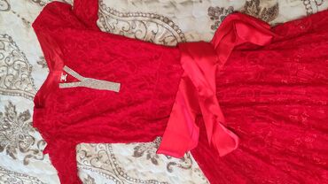 платья мама дочка: Детское платье, цвет - Красный, Новый