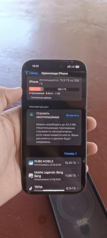 iphone cs max: IPhone 14 Pro, Б/у, 256 ГБ, Deep Purple, Чехол, 100 % — 8