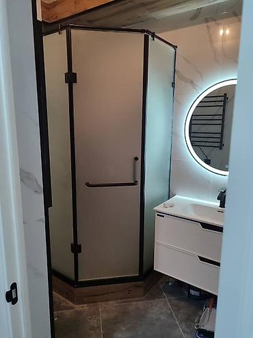 Душевые перегородки и ограждения: Душ тосмолорун даярдалган поддонго ылайыктап,сапатуу кылып жазап — 5