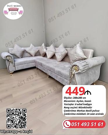 Divanlar: Künc divan, Yeni, Açılan, Bazalı, Parça, Rayonlara çatdırılma — 1