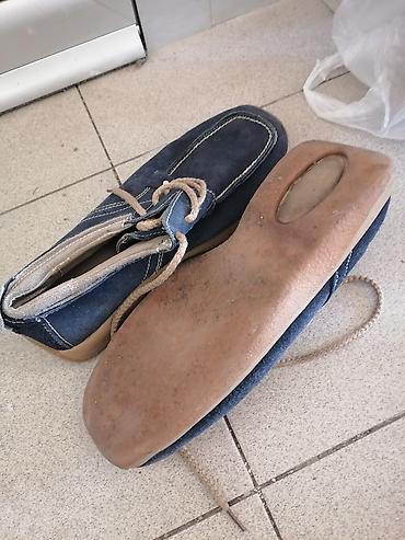 espadrile 37: Muške mokasine/polucipele od antilop kože u tamnoplavoj boji. - — 3